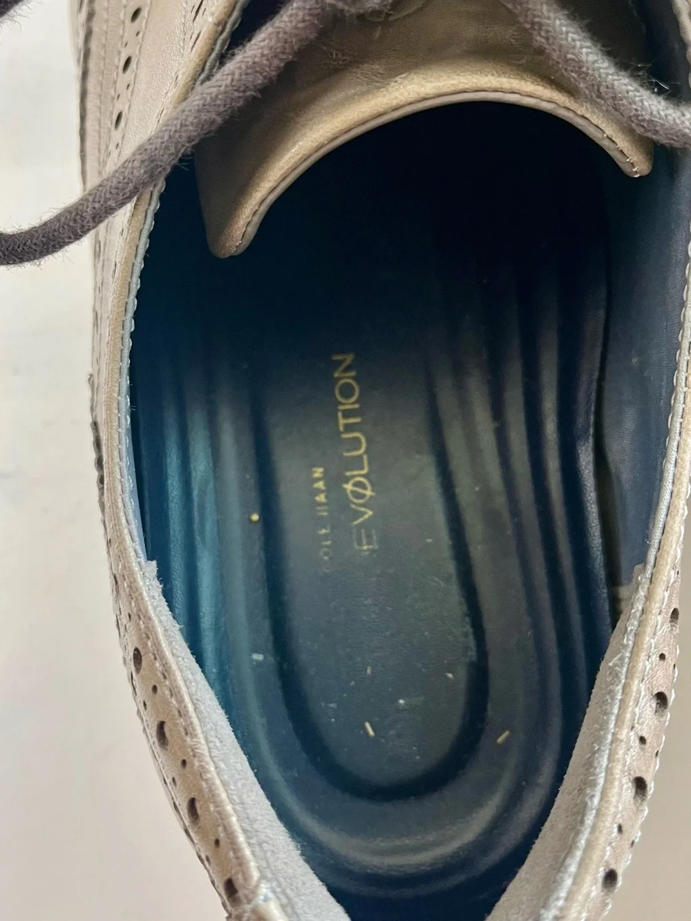 Cole Haan Men's Wingtip Lace-Up Dress Shoes Pewter 11 1/2 M